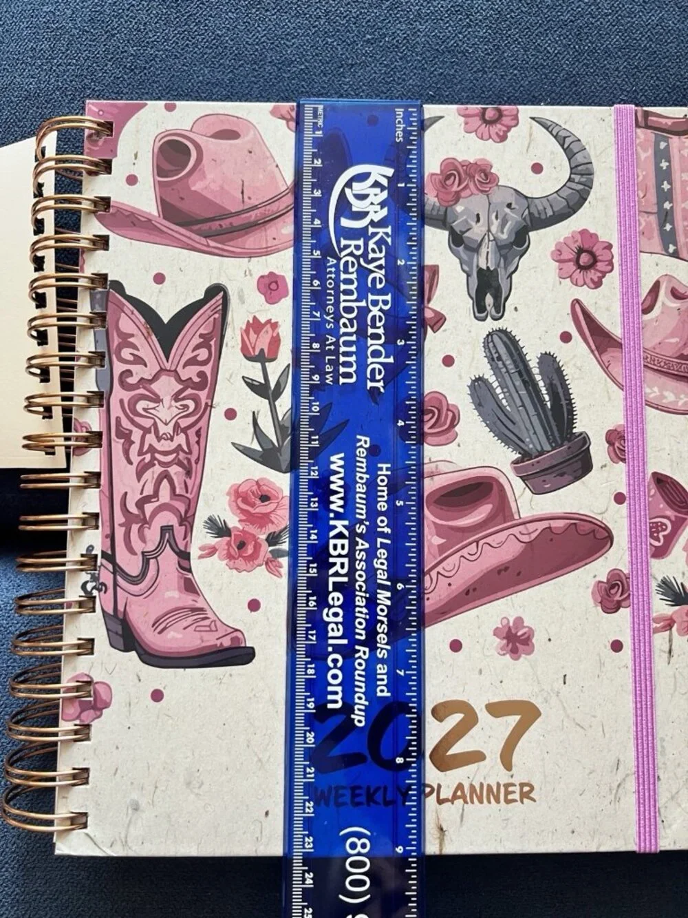 PINK COWGIRL 17 Month 2026-2027 Planner Month Day Week Organizer Planning Note